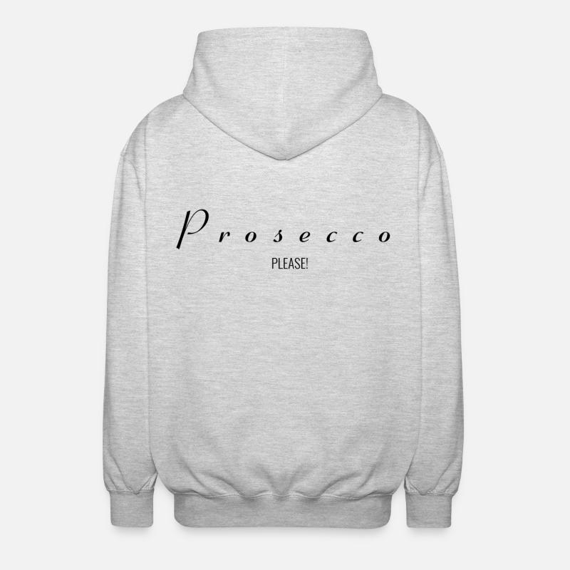 Prosecco Please! - Unisex Kapuzenjacke - Hellgrau meliert