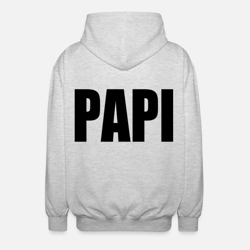 Papi - Veste à capuche unisexe - gris clair chiné