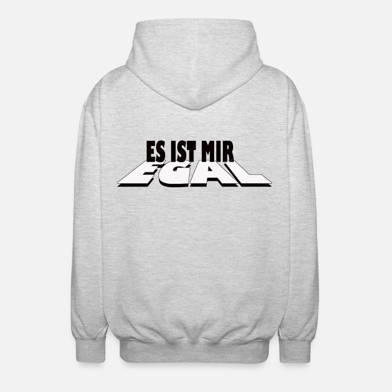 Es ist mir egal - Statement Design - Unisex Kapuzenjacke - Hellgrau meliert
