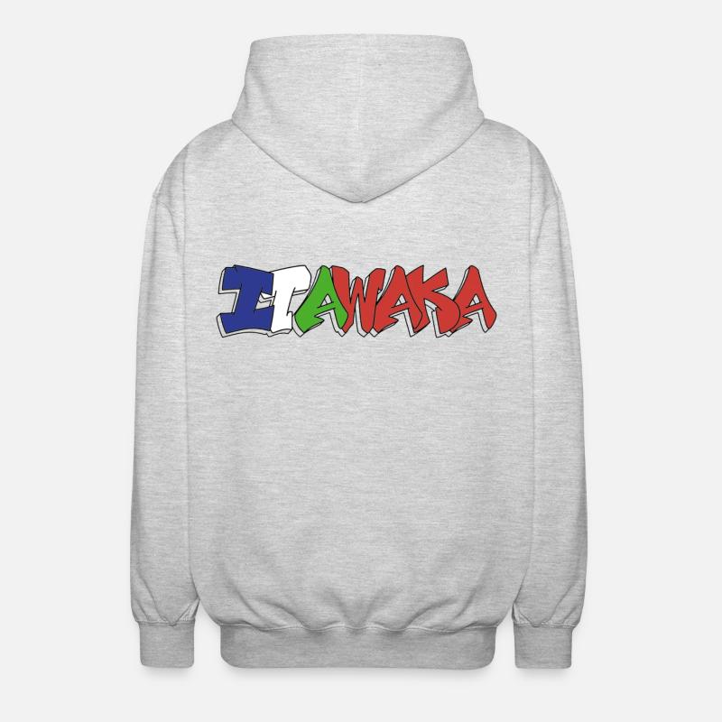 Itawaka - Moluque 4 couleurs - Veste à capuche unisexe - gris clair chiné