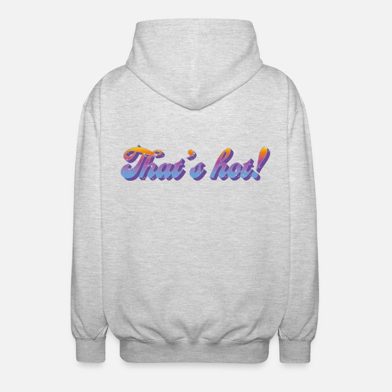 That's hot! – Retro Gradient Style - Unisex Hooded Jacket - light heather grey