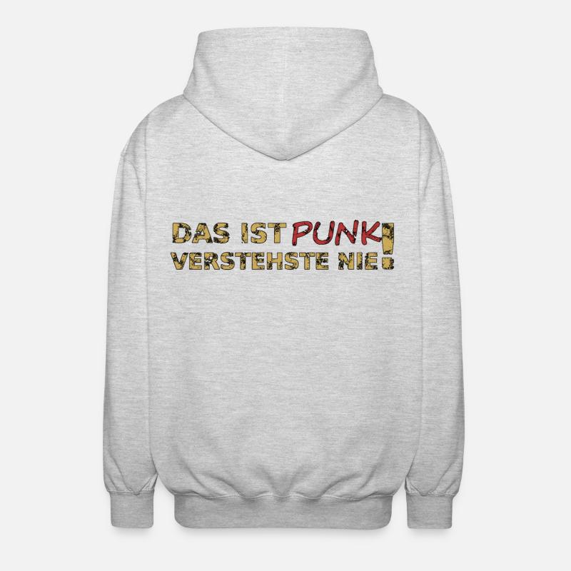 Das ist Punk - Unisex Kapuzenjacke - Hellgrau meliert