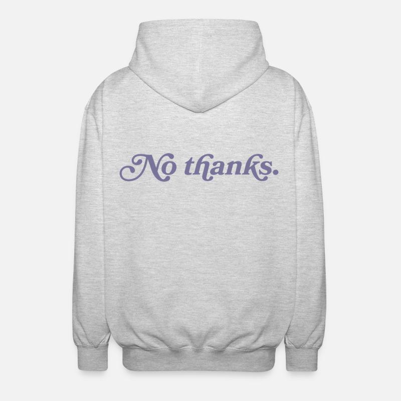 Nein, danke. - Unisex Kapuzenjacke - Hellgrau meliert