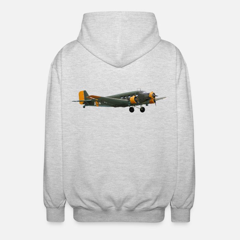 Ju 52 - Unisex Kapuzenjacke - Hellgrau meliert
