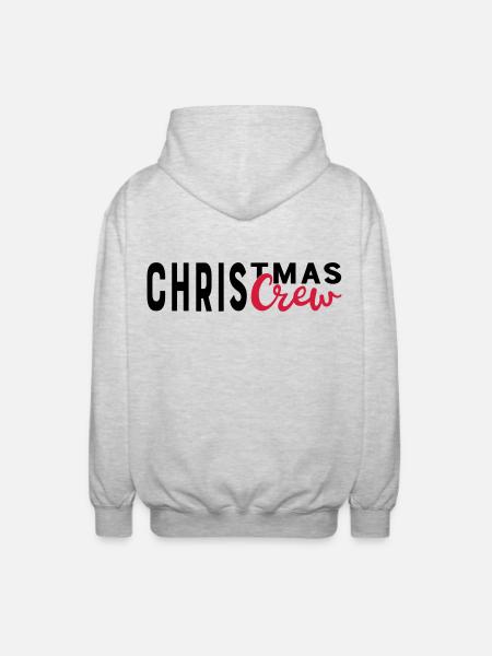 Christmas - Unisex Hooded Jacket - light heather grey