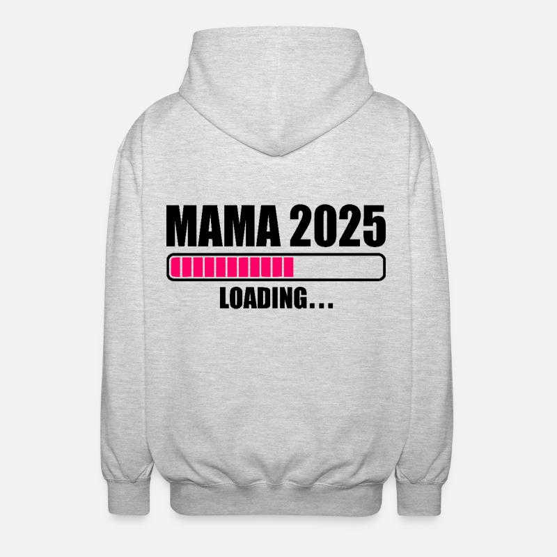 Mama 2025 - Unisex Kapuzenjacke - Hellgrau meliert