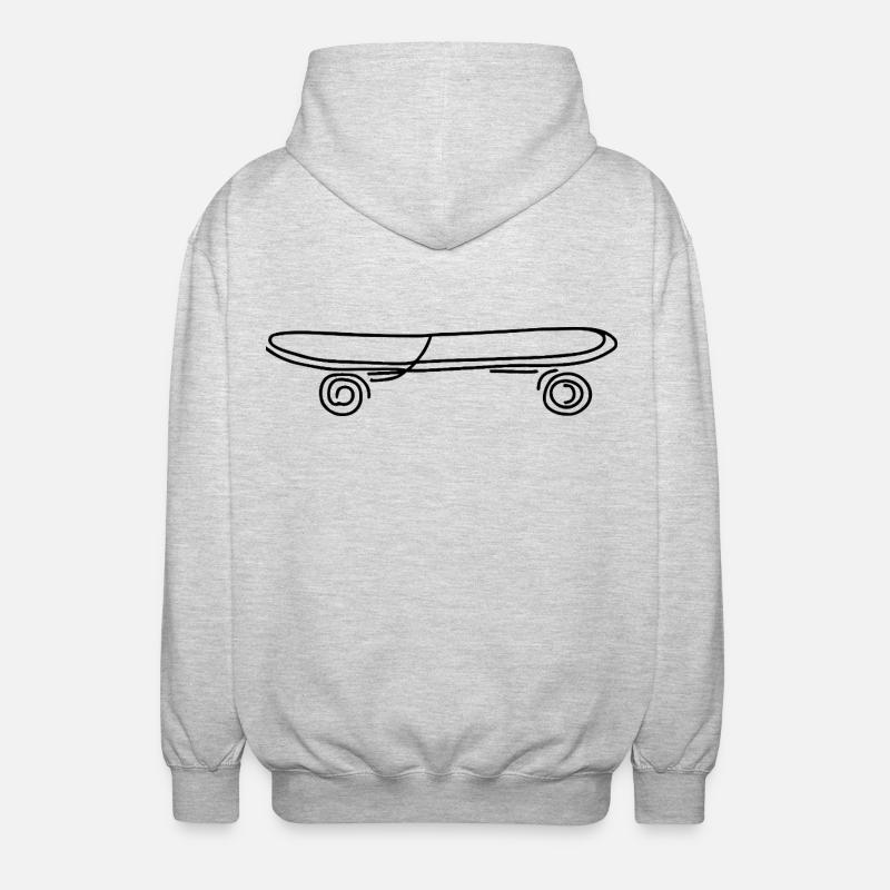 Skateboard - Unisex Hooded Jacket - light heather grey