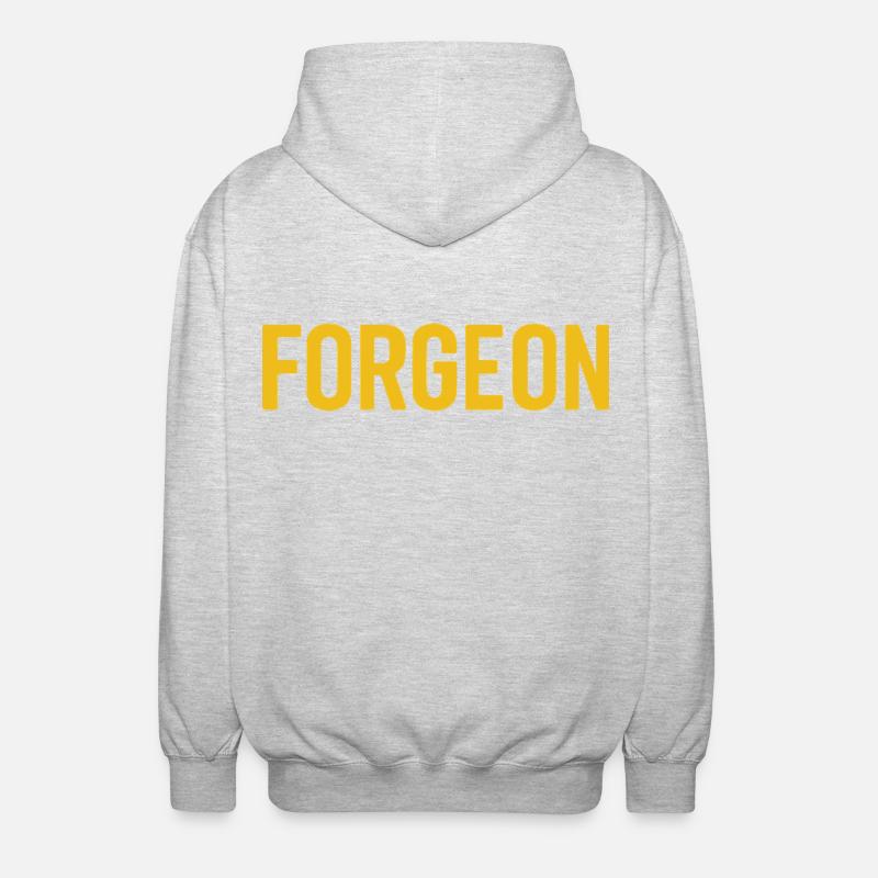 ForgeOn – Restez implacable - Veste à capuche unisexe - gris clair chiné