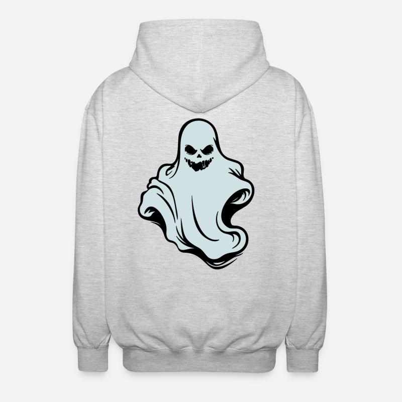 Der Geist - the ghost - Unisex Kapuzenjacke - Hellgrau meliert