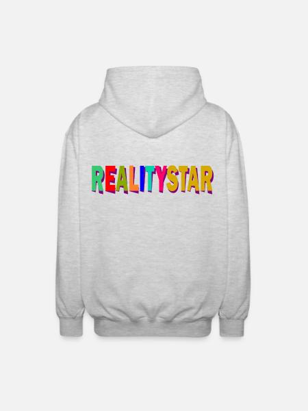 RealityStar Farbexplosion - Unisex Kapuzenjacke - Hellgrau meliert