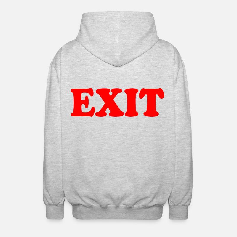 Exit - Veste à capuche unisexe - gris clair chiné