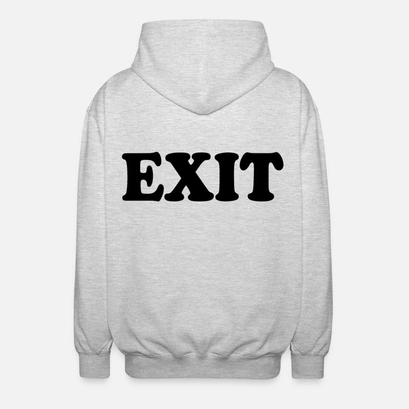 Exit - Unisex Kapuzenjacke - Hellgrau meliert