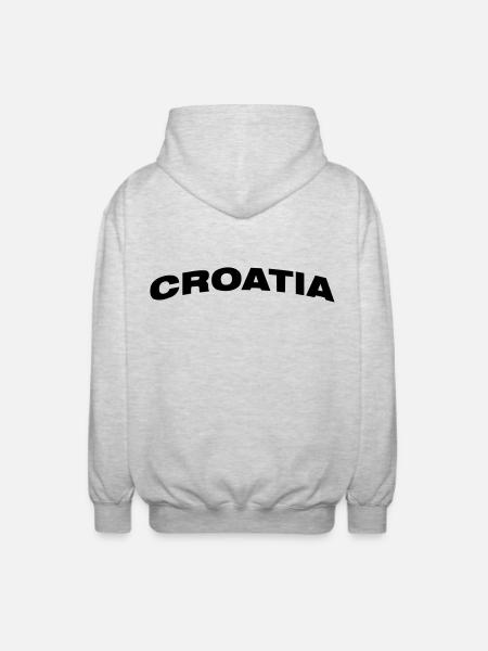 Croatia - Unisex Hooded Jacket - light heather grey