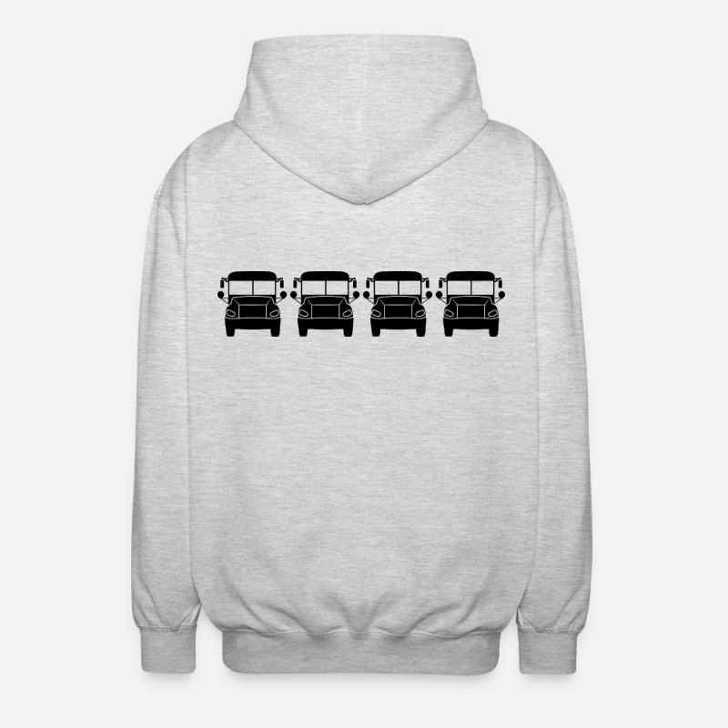 Buses - Unisex Hooded Jacket - light heather grey