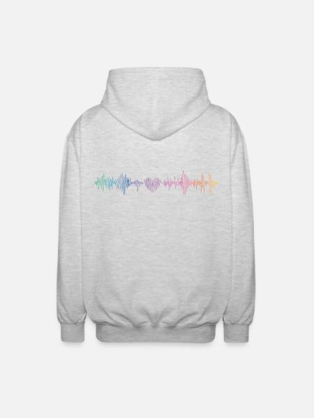 music_beat - Veste à capuche unisexe - gris clair chiné