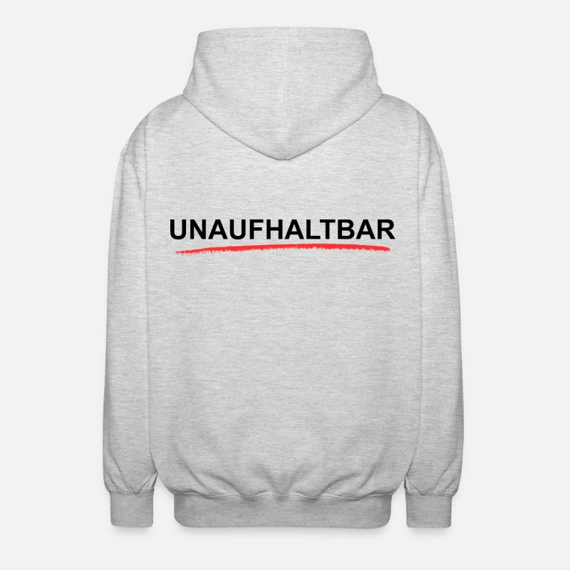 Déclaration de motivation inarrêtable - Veste à capuche unisexe - gris clair chiné