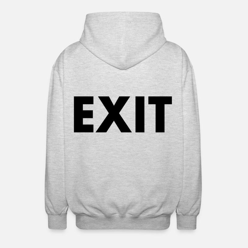 Exit - Veste à capuche unisexe - gris clair chiné