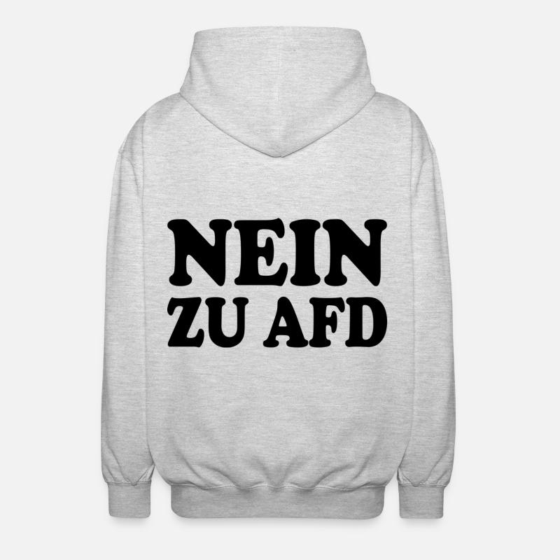 Non à afd - Veste à capuche unisexe - gris clair chiné