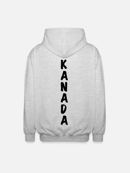Kanada - Unisex Kapuzenjacke - Hellgrau meliert