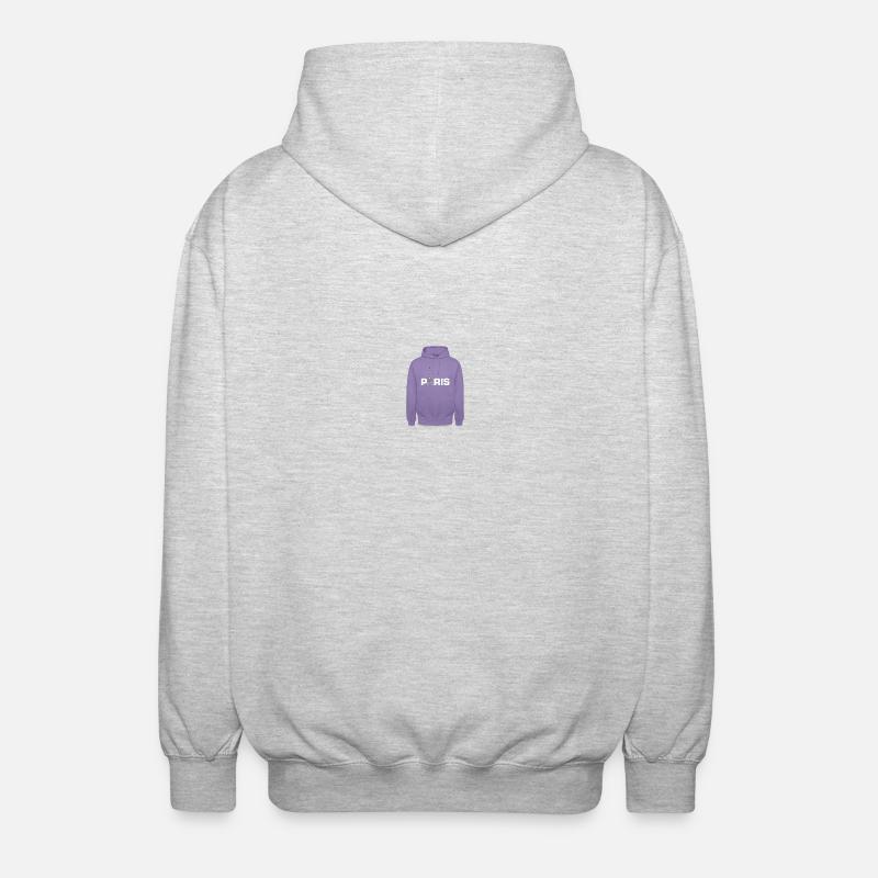 Paris Hoodie mit Eiffelturm - Unisex Kapuzenjacke - Hellgrau meliert