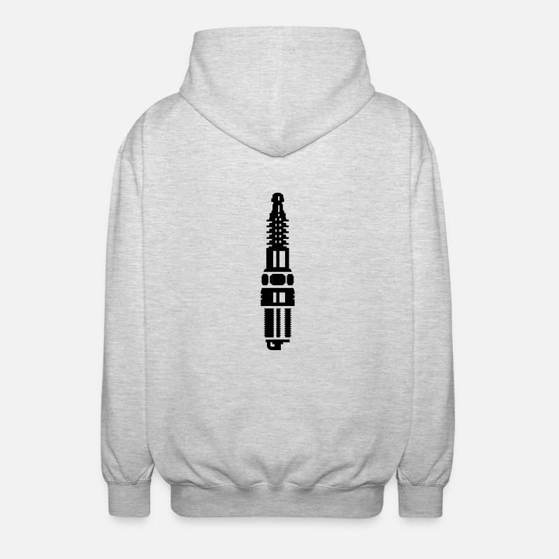 fiche de bougie / allumage (1c) - Veste à capuche unisexe - gris clair chiné