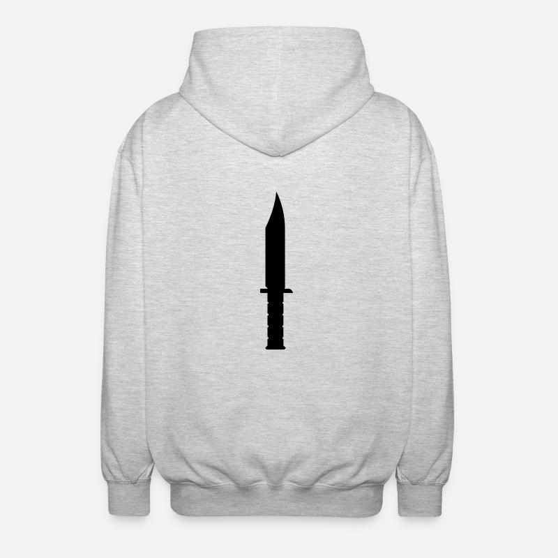 Jagdmesser 4 - Unisex Hooded Jacket - light heather grey