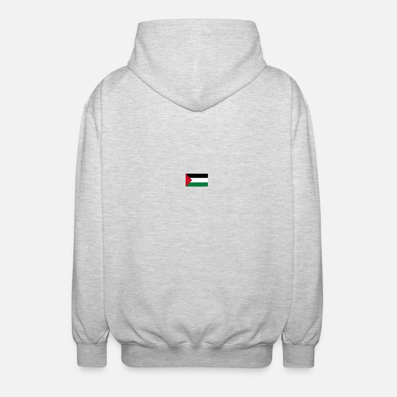 Drapeau de la Palestine - Veste à capuche unisexe - gris clair chiné