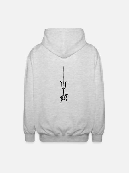 Bungee Sprung - Unisex Kapuzenjacke - Hellgrau meliert