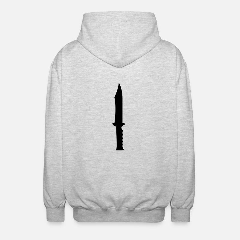 Messer 2 - Unisex Kapuzenjacke - Hellgrau meliert