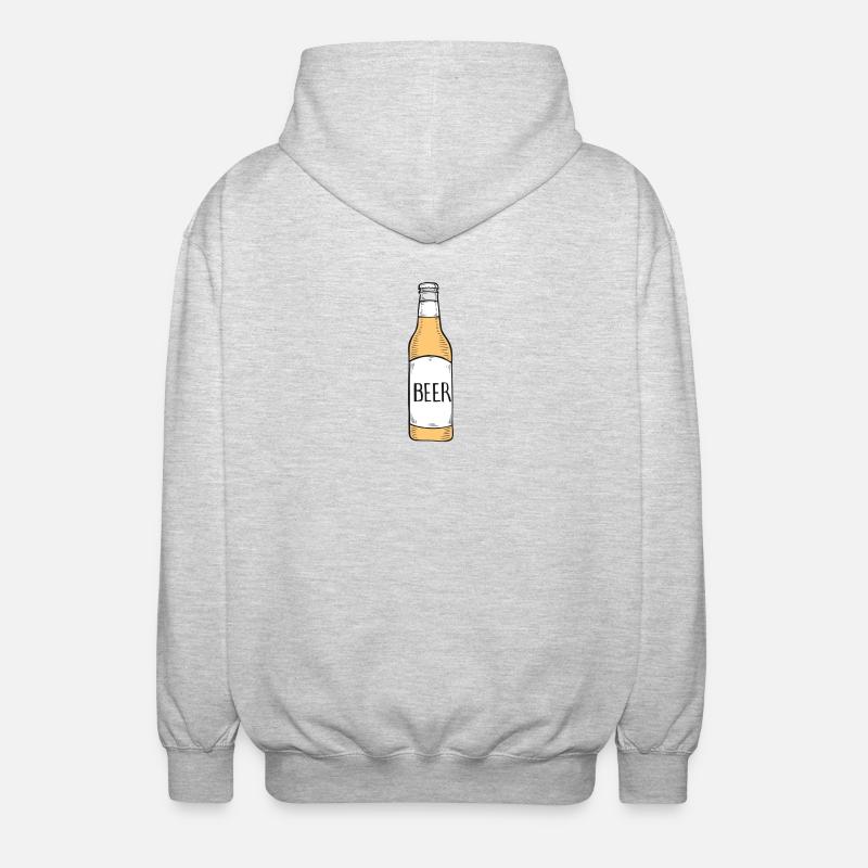 Beer Bottle - Unisex Kapuzenjacke - Hellgrau meliert