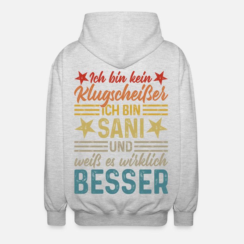 Paramedic - Paramedic - Paramedic - Not a smartass - Unisex Hooded Jacket - light heather grey