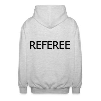Referee - Unisex Hooded Jacket - light heather grey - Back - AI Model Male 185 light (185cm)