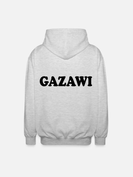 Gazawi gaza - Unisex Hooded Jacket - light heather grey