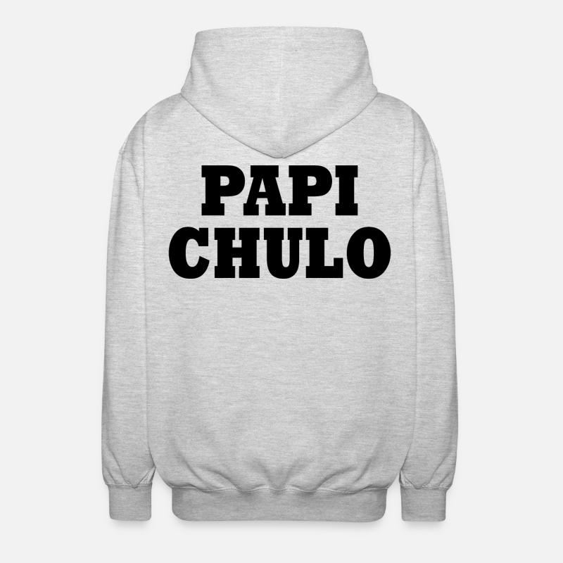 Papi chulo - Unisex Hooded Jacket - light heather grey