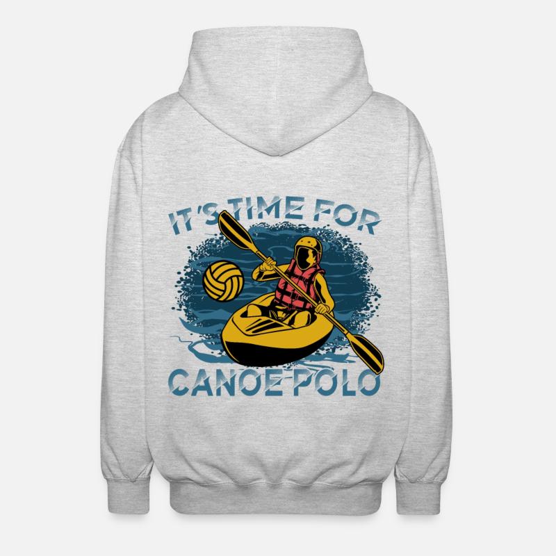 C’est l’heure du canoë-polo - Veste à capuche unisexe - gris clair chiné