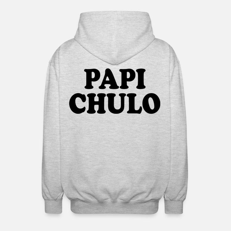 Papi chulo - Unisex Hooded Jacket - light heather grey