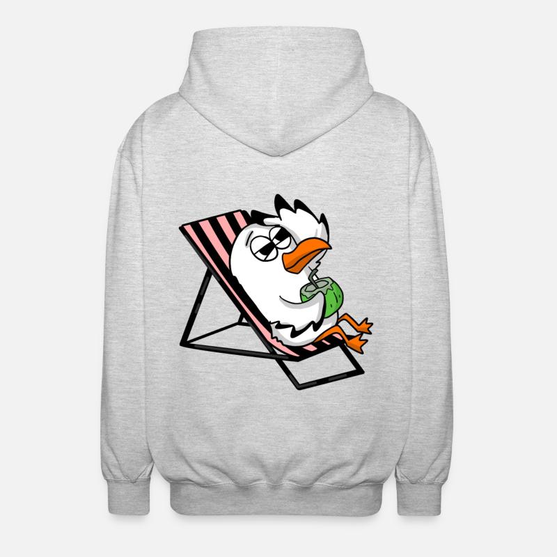 Möwe - Unisex Kapuzenjacke - Hellgrau meliert