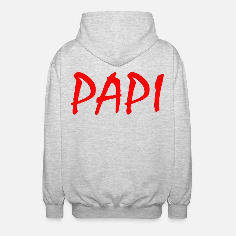 Papi - Veste à capuche unisexe - gris clair chiné