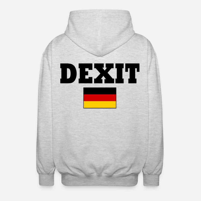 Dexit - Unisex Kapuzenjacke - Hellgrau meliert