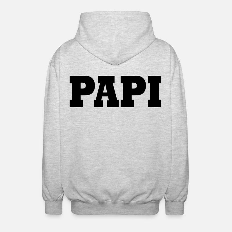 Papi - Unisex Kapuzenjacke - Hellgrau meliert