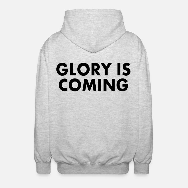Glory is coming - Veste à capuche unisexe - gris clair chiné