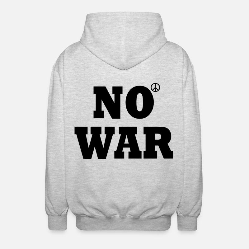 No war - Veste à capuche unisexe - gris clair chiné