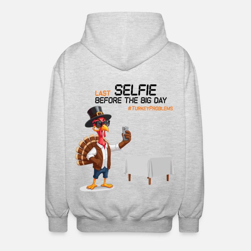 Turkey Problems - Unisex Hooded Jacket - light heather grey