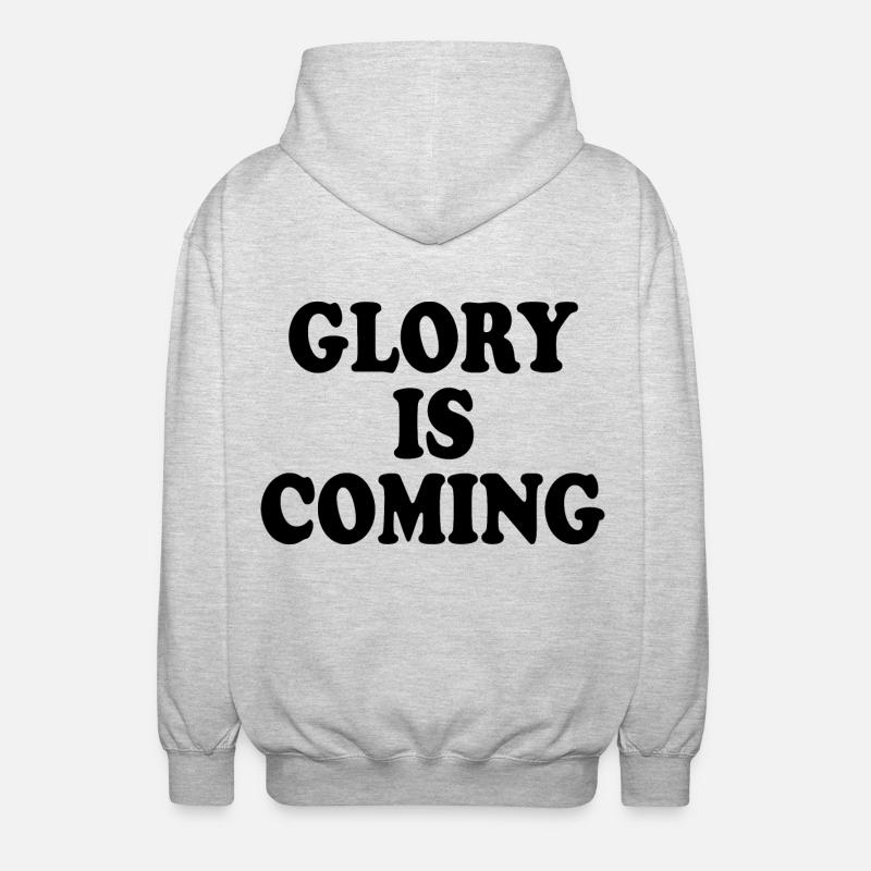 Glory is coming - Veste à capuche unisexe - gris clair chiné