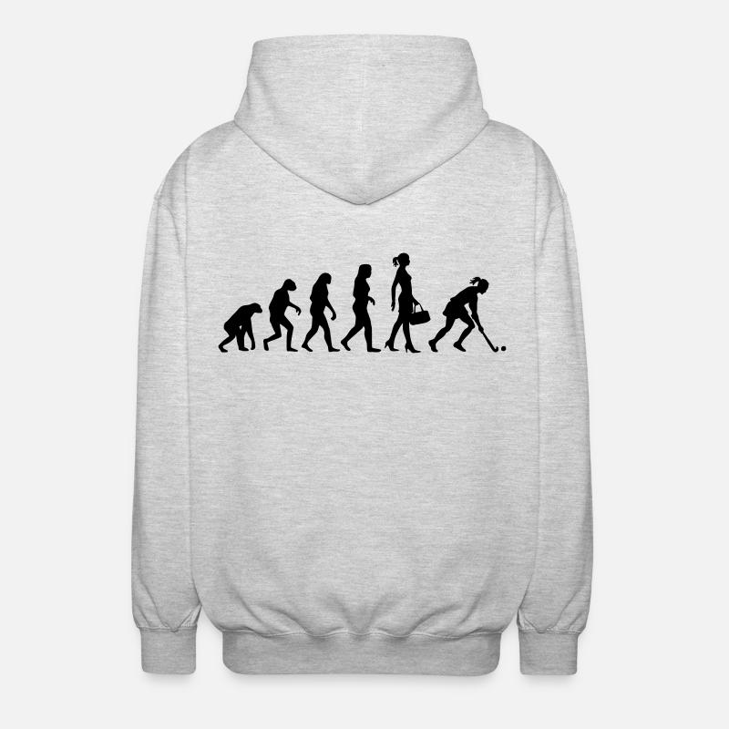 Evolution Hockey Frauen Hockeyspielerin - Unisex Kapuzenjacke - Hellgrau meliert