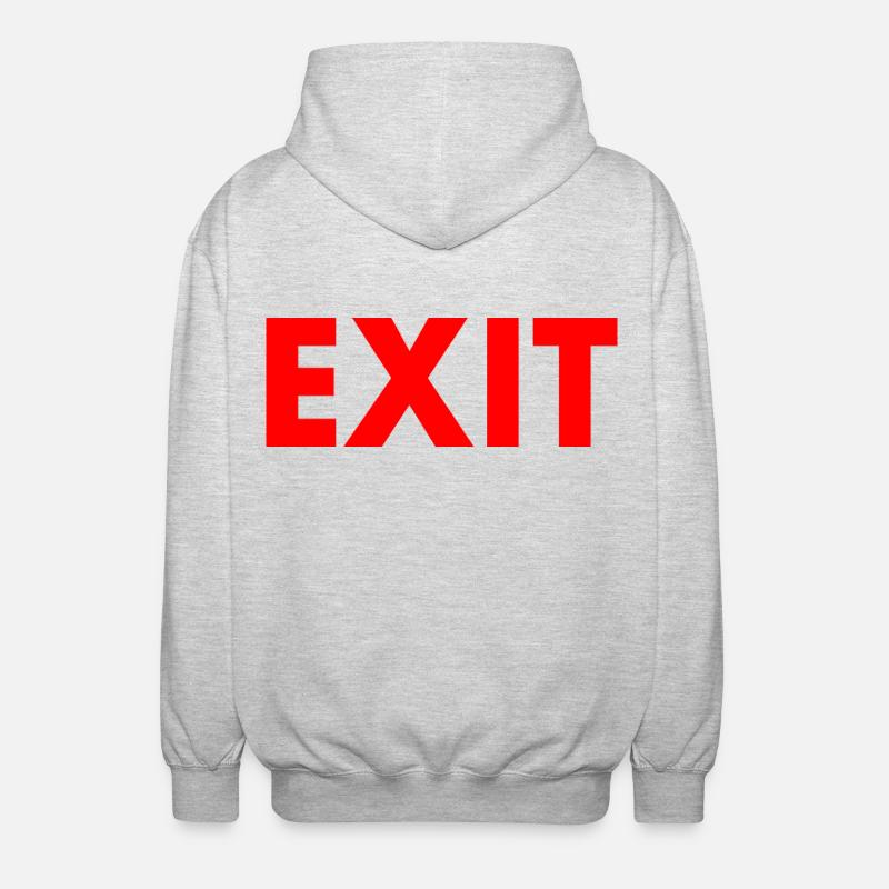 Exit - Unisex Kapuzenjacke - Hellgrau meliert
