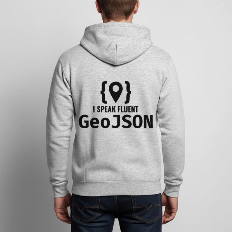 GeoJSON Entwickler Programmierer Programmierer GIS Mapping Unisex Kapuzenjacke