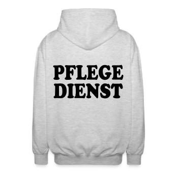 Nursing - Unisex Hooded Jacket - light heather grey - Back - AI Model Male 185 light (185cm)