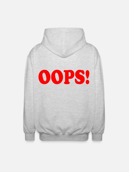 Oops - Unisex Hooded Jacket - light heather grey