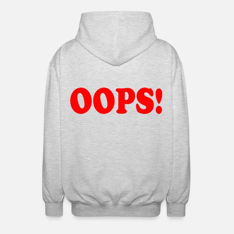 Oops - Unisex Kapuzenjacke - Hellgrau meliert